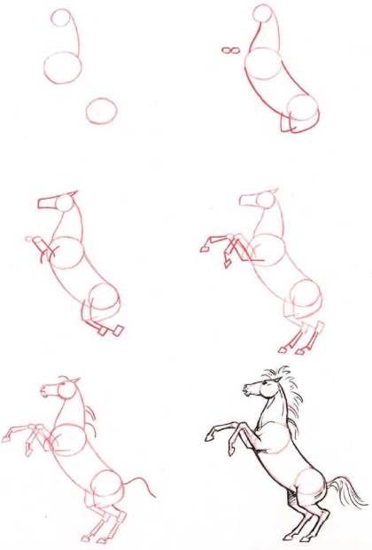 Como desenhar um cavalo com lápis de cor