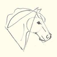 Desenho para Fazer - como desenhar um cavalo de frente Desenho